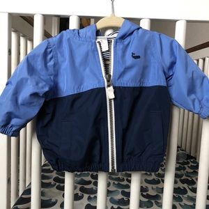 *3 FOR $15*  Two toned blue zip up jacket